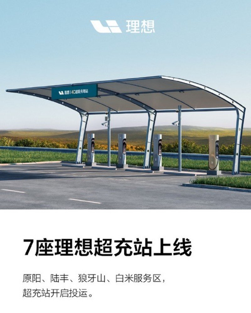 理想汽车第500座高速超充站上线