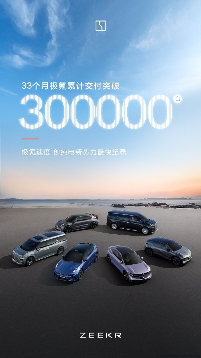 极氪7X上市60天交付破2.5万台